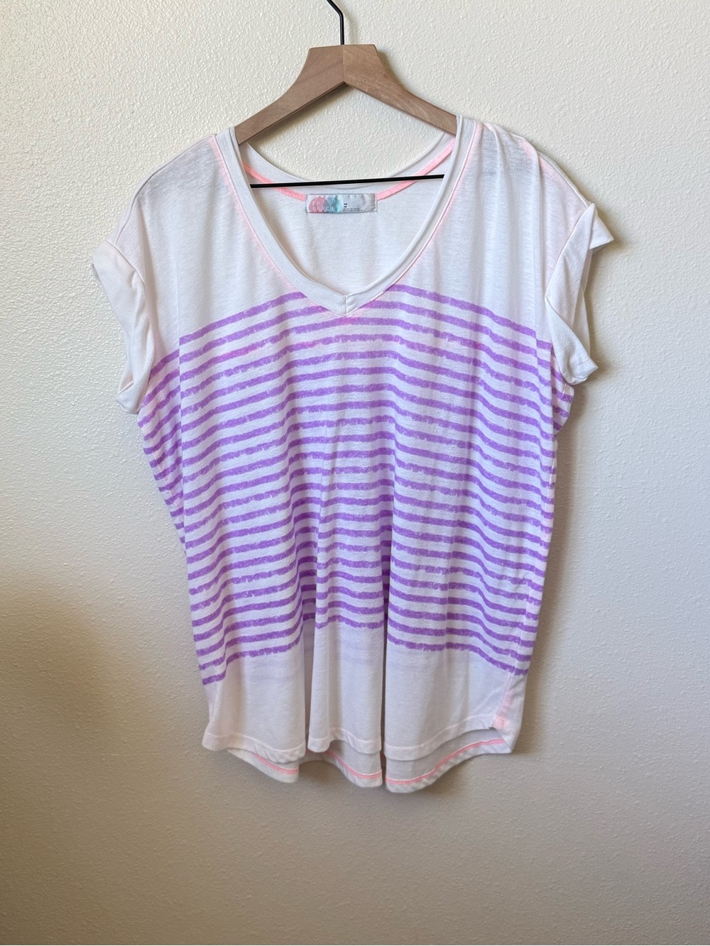 Free People Beach Striped Short Sleeve Tee